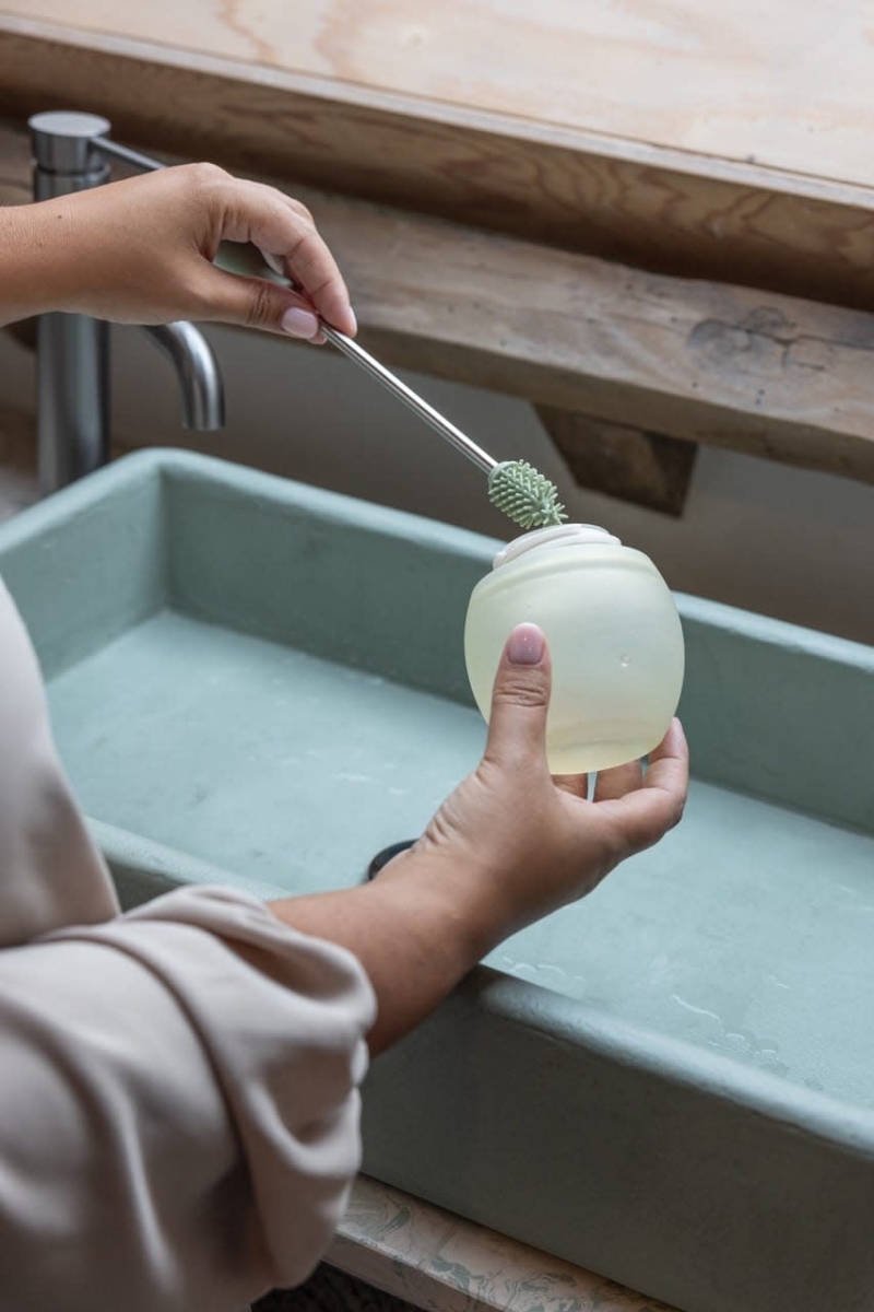 Baby on the Move - Yummy Clean Set - Afdruipmat en borstel - Aspen