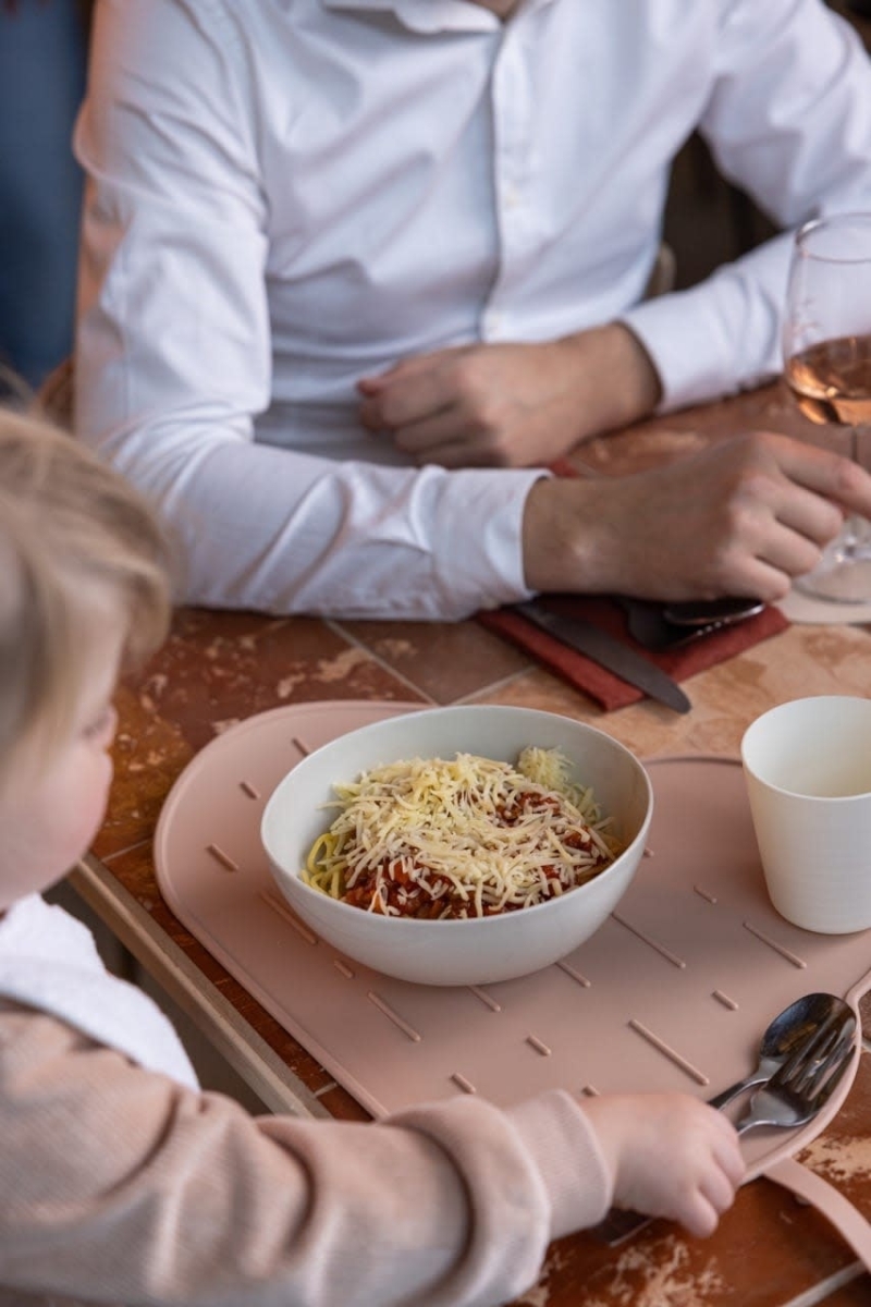 Baby on the Move - Yummy Clean Set - Afdruipmat en borstel - Blush