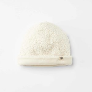 Cloby - Teddy mutsje - Off White - 0-6 m