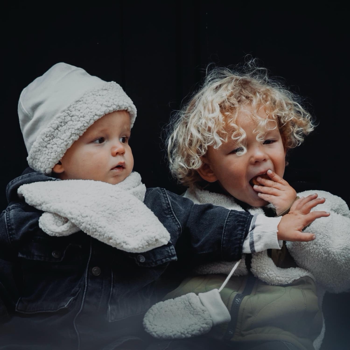 Cloby - Teddy sjaal - Off White - 6-18 m