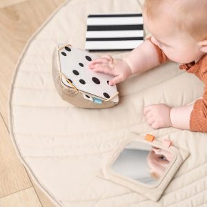 Done by Deer - Baby contrast card holder - Deer friends - Sand