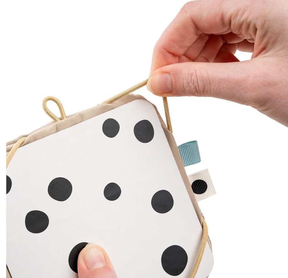 Done by Deer - Baby contrast card holder - Deer friends - Sand