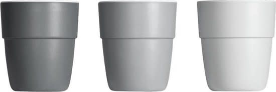 Done by Deer - Yummy mini mugs (3 pcs) - Grey