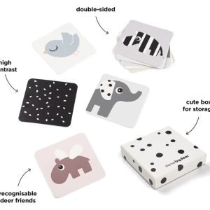 Done by deer - Baby contrast cards 10-pack - Elphee - Colour mix