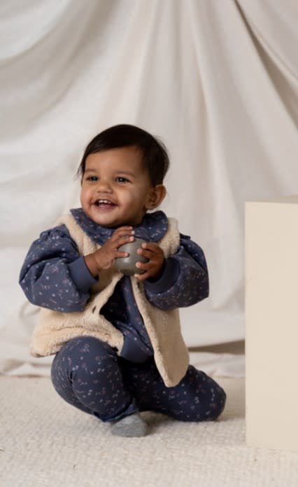 House of Jamie - Baby Collar Sweater: Stardust Golden Floral