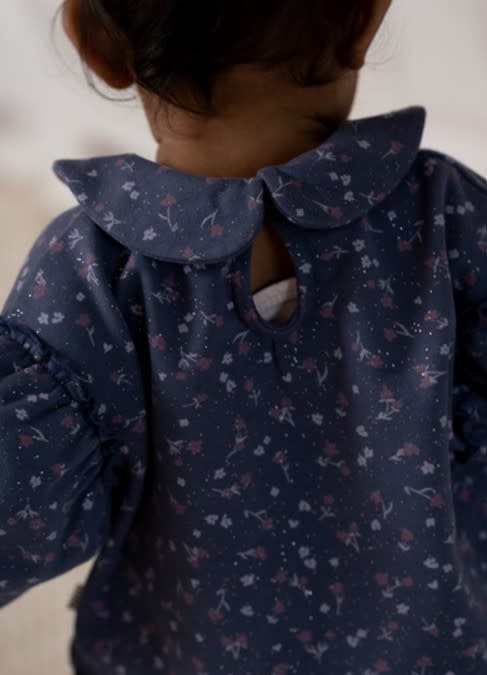 House of Jamie - Baby Collar Sweater: Stardust Golden Floral