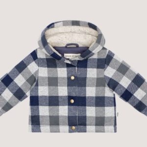 House of Jamie - Baby Hoodie Jacket: Blue Check