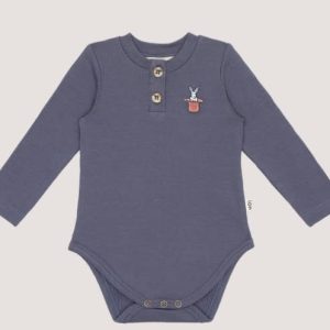 House of Jamie - Button Bodysuit: Stardust Blue