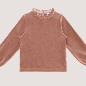 House of Jamie - Frill Collar Jumper: Warm Taupe
