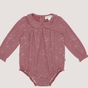House of Jamie - Girls Rompersuit (LS): Hearts & Twinkles