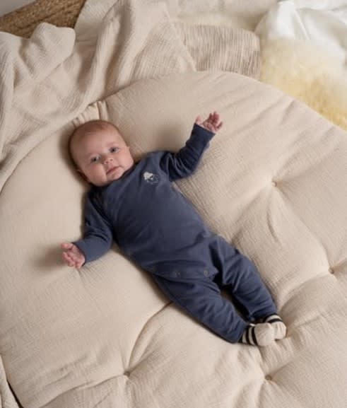 House of Jamie - Newborn Boys Babysuit: Stardust Blue