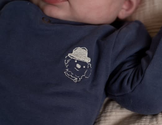 House of Jamie - Newborn Boys Babysuit: Stardust Blue