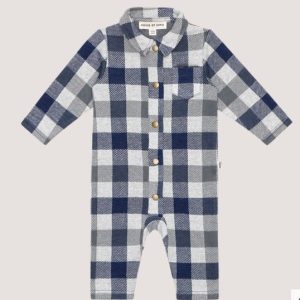 House of Jamie - Pocket Overall: Blue Check