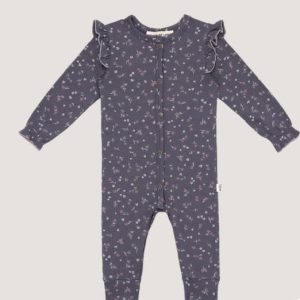 House of Jamie - Ruffled Button Jumpsuit: Stardust Floral