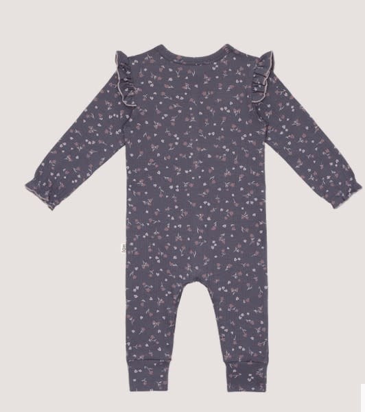 House of Jamie - Ruffled Button Jumpsuit: Stardust Floral