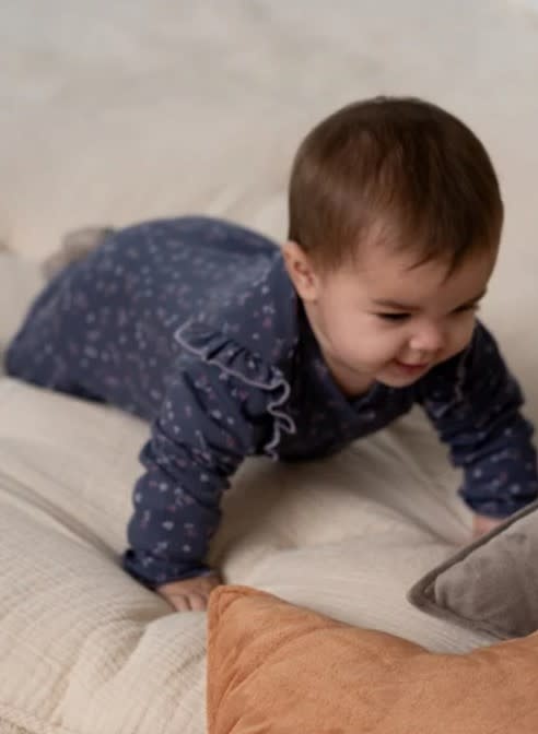 House of Jamie - Ruffled Button Jumpsuit: Stardust Floral