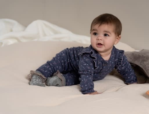 House of Jamie - Ruffled Button Jumpsuit: Stardust Floral