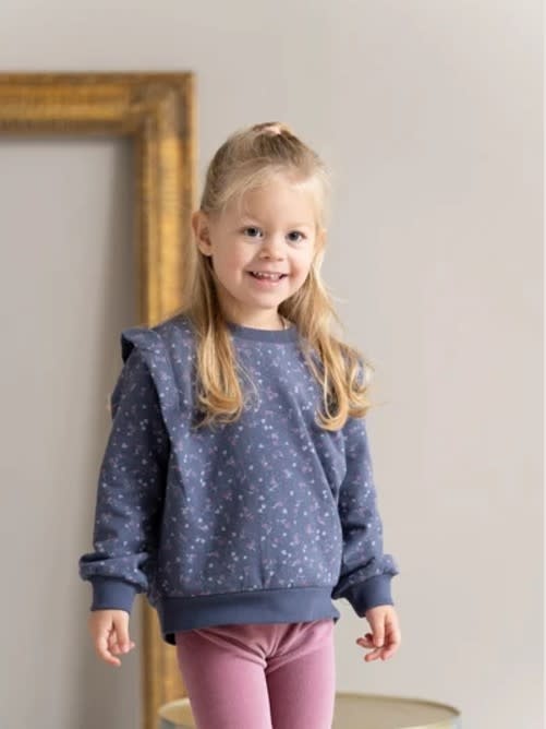 House of Jamie - Shoulder Sweater: Stardust Golden Floral