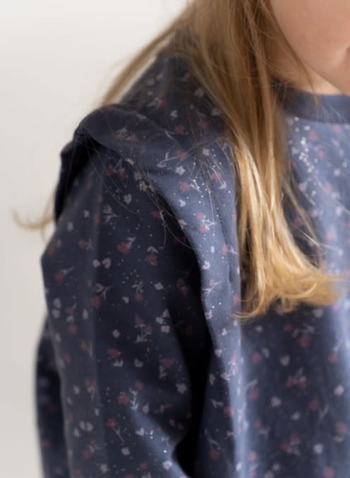 House of Jamie - Shoulder Sweater: Stardust Golden Floral