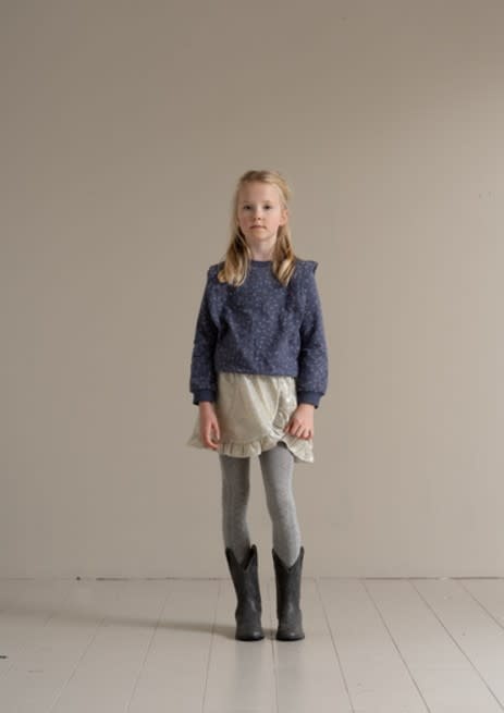 House of Jamie - Shoulder Sweater: Stardust Golden Floral