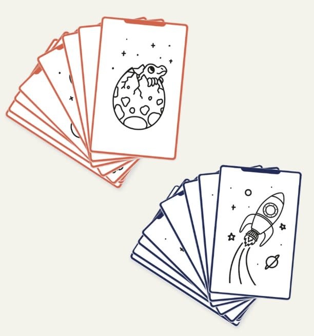 KIDYWOLF - Navullingen voor KIDYDRAW-MINI - "dinosaurs" en "galaxy"