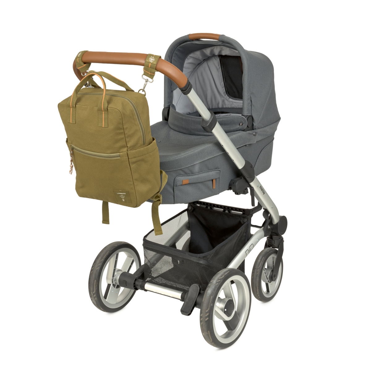 Lässig - Little One & Me Square Backpack Big GOTS olive