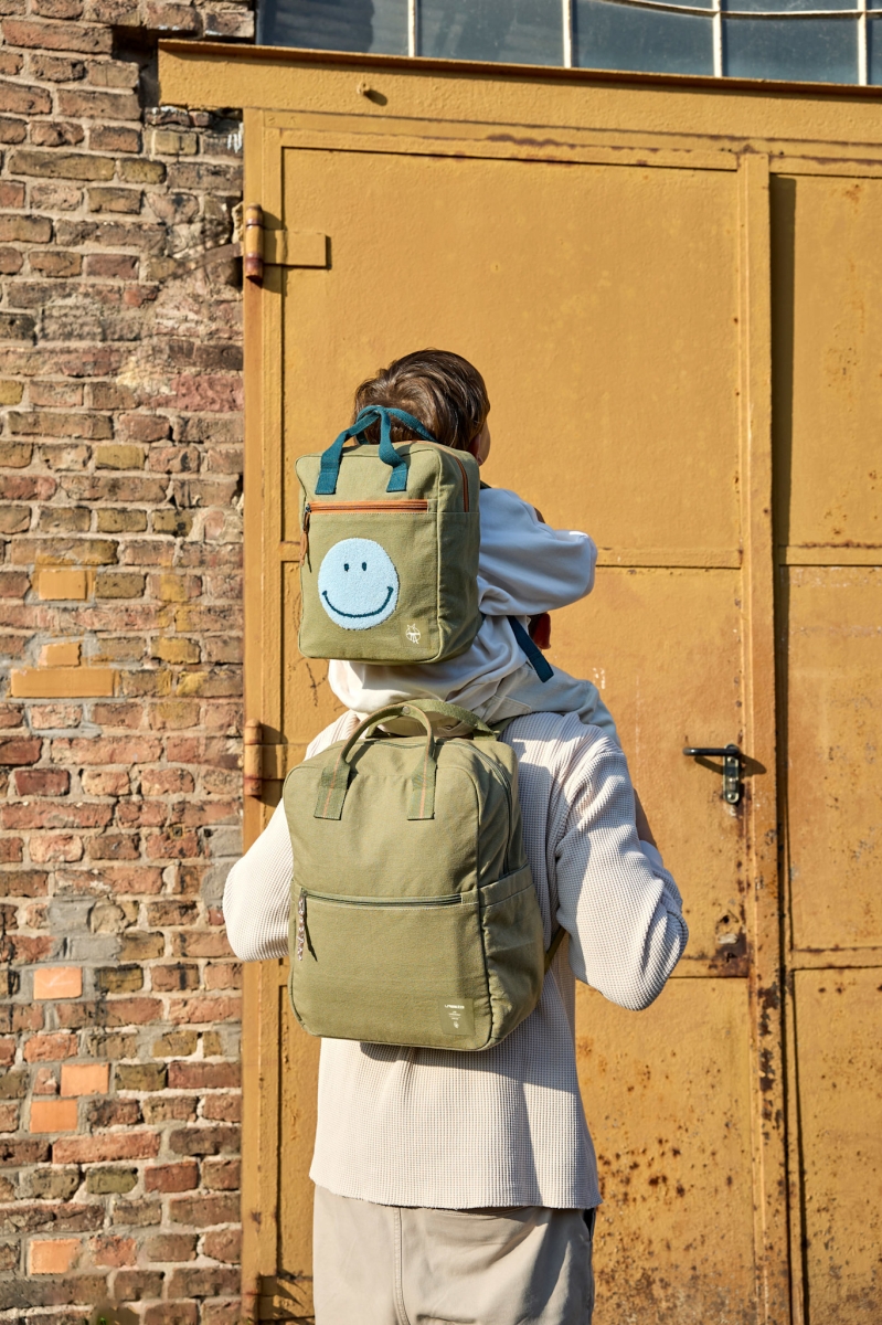 Lässig - Little One & Me Square Backpack Big GOTS olive