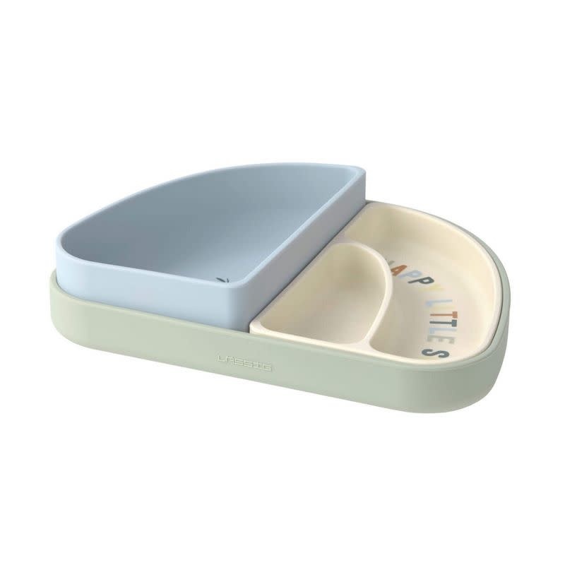 Lässig - Silicone Section Dish Set 3 pcs Happy Fruits Lemon