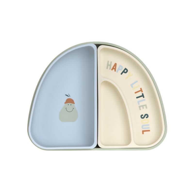 Lässig - Silicone Section Dish Set 3 pcs Happy Fruits Lemon