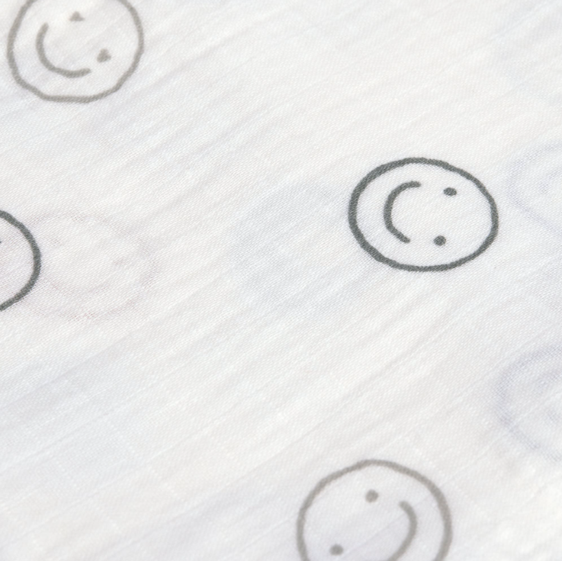 Lässig - Swaddle & Burp Blanket L Tiny Smile maple,, 3 pcs ass., 85 x 85 cm