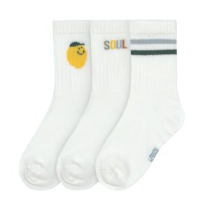 Lässig - Tennis Socks 3 pcs GOTS Lemon