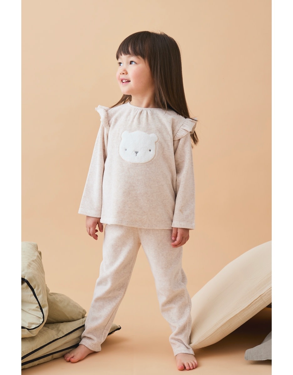 Noukie's - Corduroy fluwelen pyjama, beer 2Y