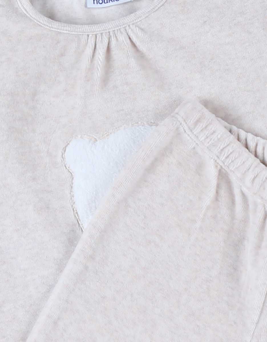 Noukie's - Corduroy fluwelen pyjama, beer 2Y