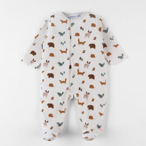 Noukie's - Corduroy fluwelen pyjama, dieren