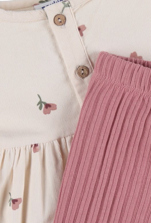 Noukie's - Corduroy jurkje en legging in geribde jersey