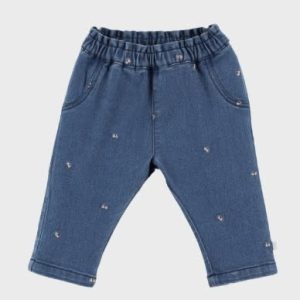 Noukie's - Jeansbroek geborduurd, Flower power
