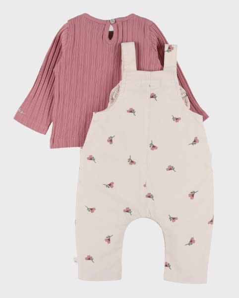 Noukie's - Salopette en t-shirt set in jersey met bloemetjesmotief