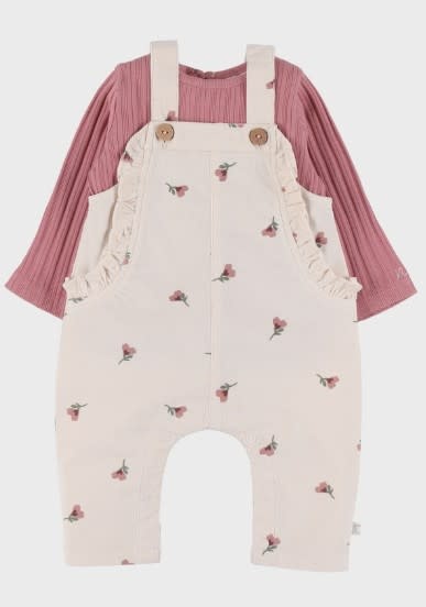 Noukie's - Salopette en t-shirt set in jersey met bloemetjesmotief