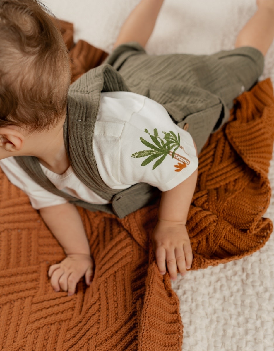 Noukie's - Set Tuinbroek en T-shirt - Cute Gorilla