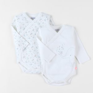 Noukie's - Set van 2 jersey overslagrompers, Little flowers