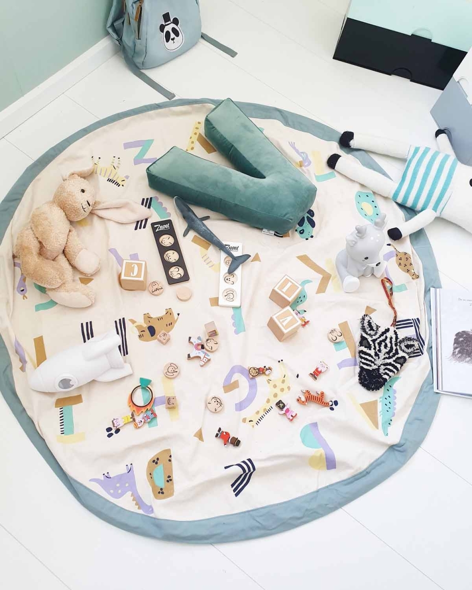 Play & Go - Speeltapijt/Opbergzak Animal alphanet - 140 cm