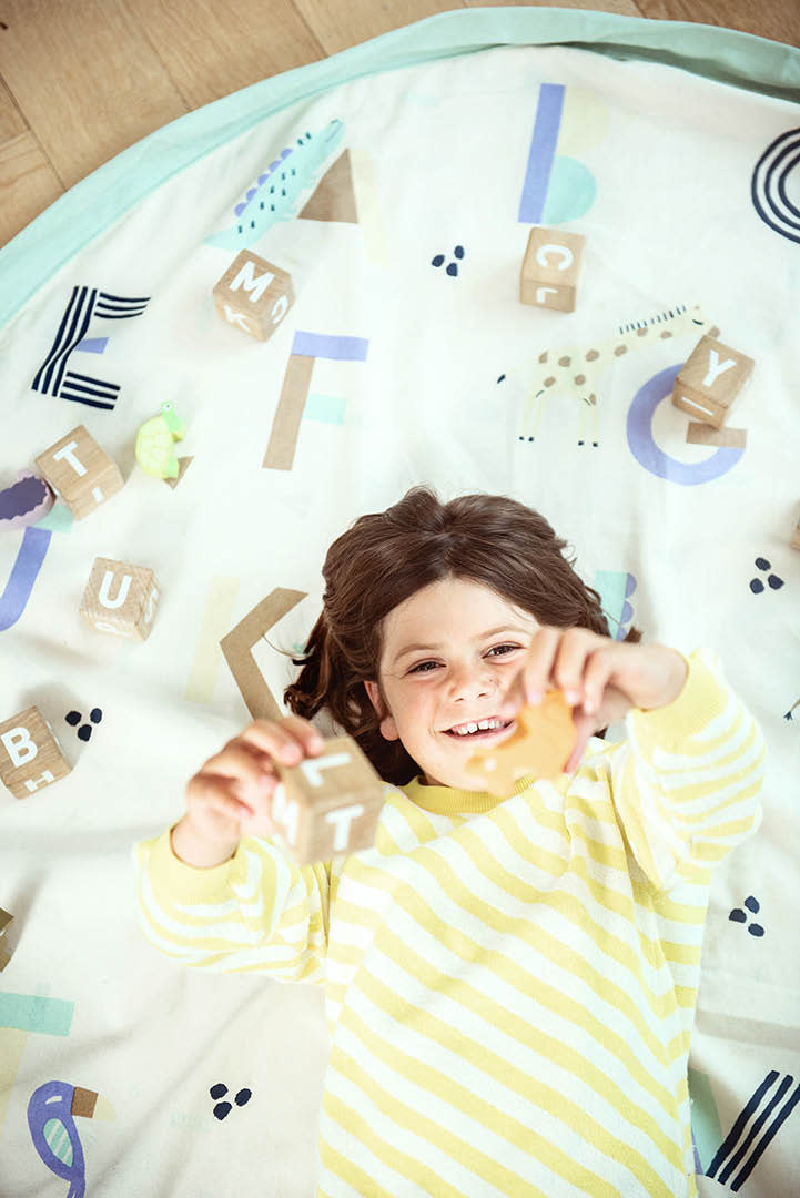Play & Go - Speeltapijt/Opbergzak Animal alphanet - 140 cm