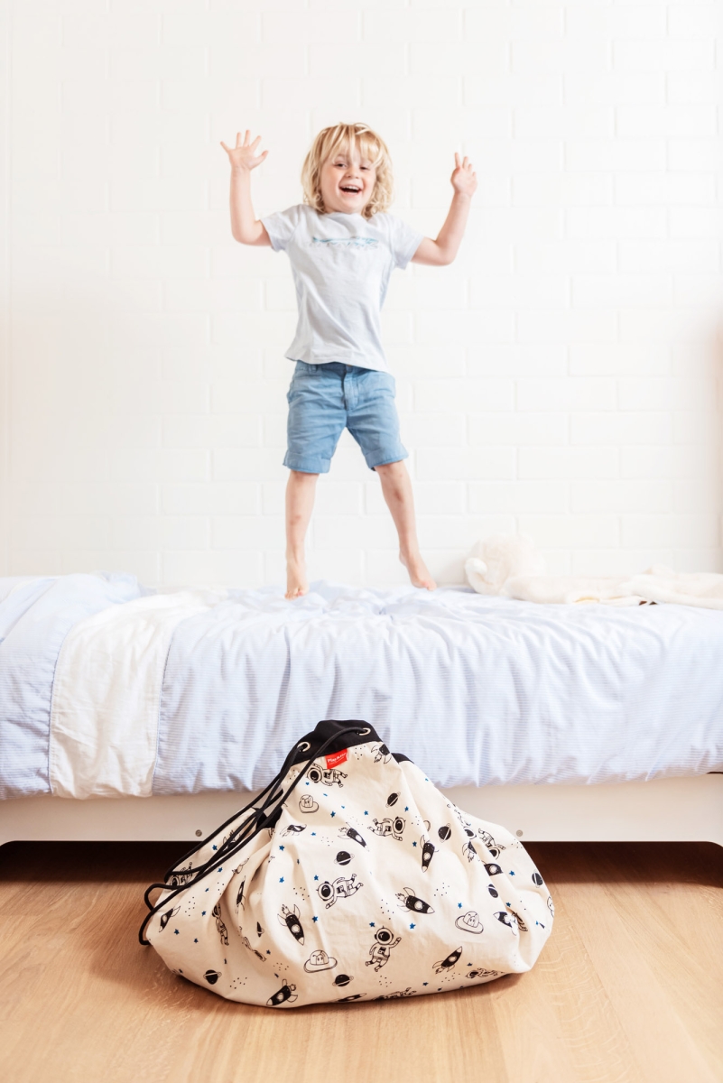 Play & Go - Speeltapijt/Opbergzak Space_ glow in the dark - 140 cm