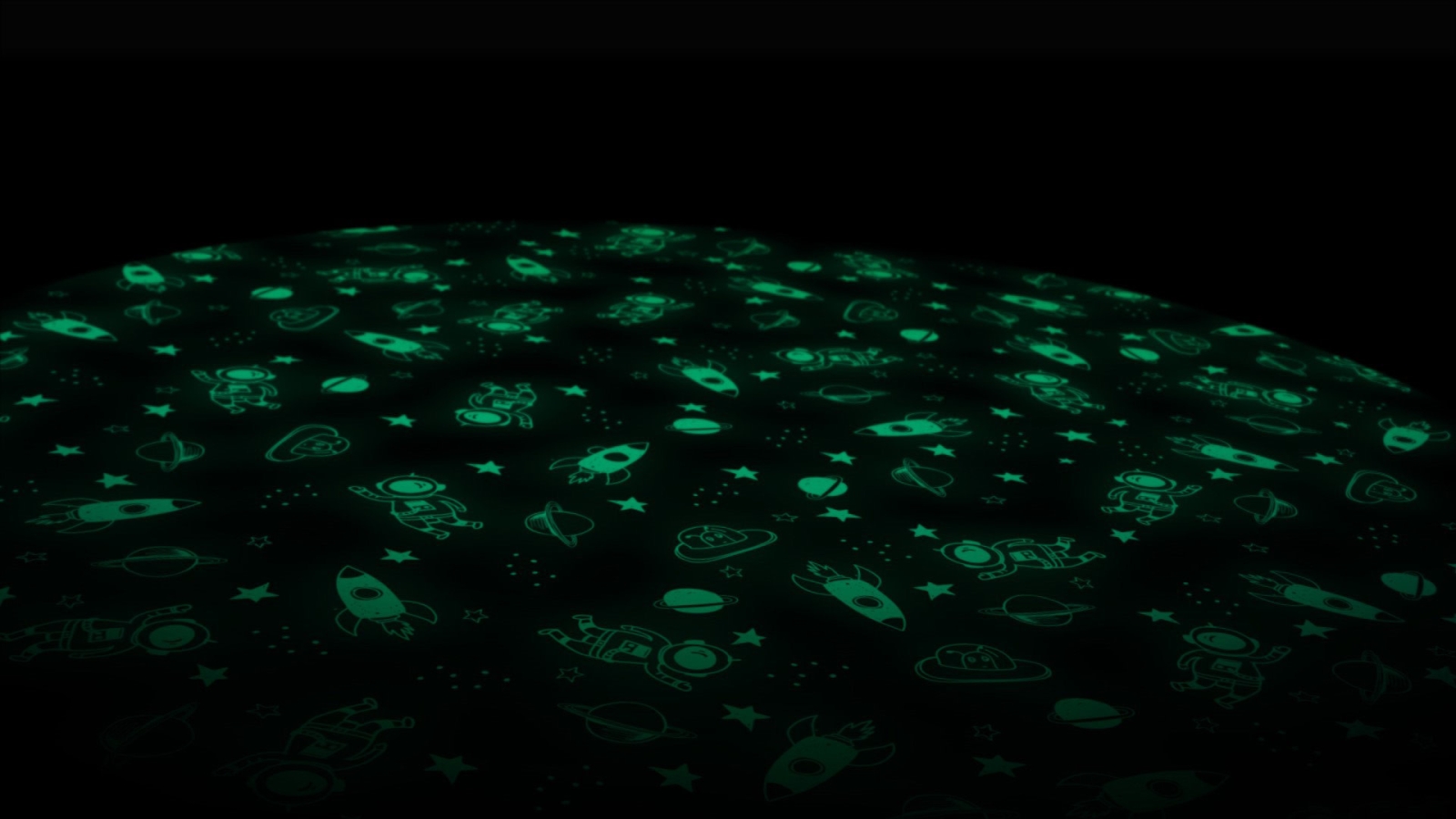 Play & Go - Speeltapijt/Opbergzak Space_ glow in the dark - 140 cm