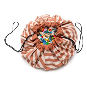 Play & Go - Speeltapijt/Opbergzak Stripes Brown - 140 cm