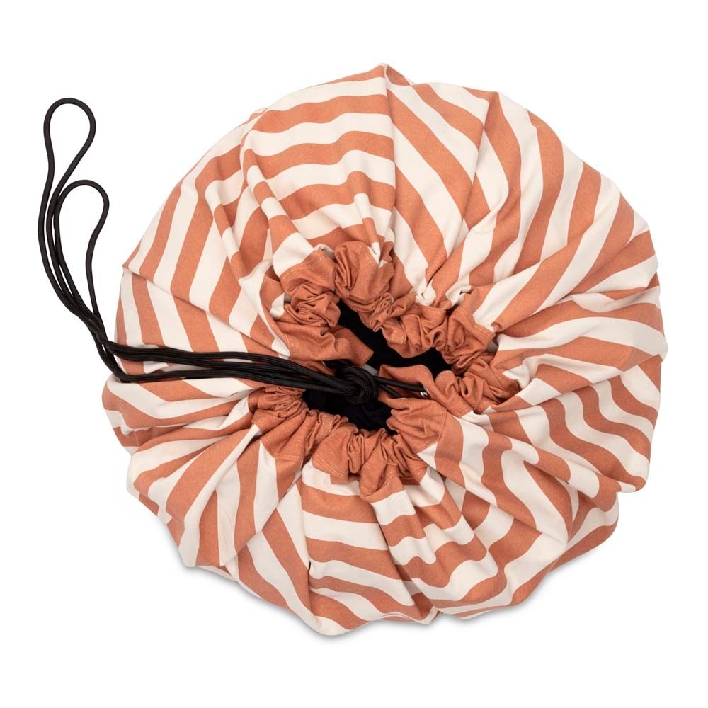 Play & Go - Speeltapijt/Opbergzak Stripes Brown - 140 cm