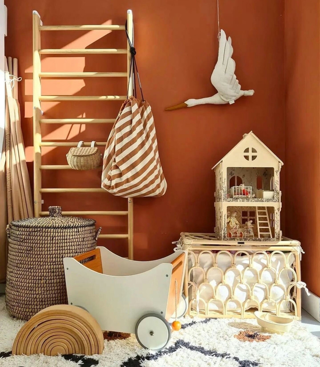 Play & Go - Speeltapijt/Opbergzak Stripes Brown - 140 cm