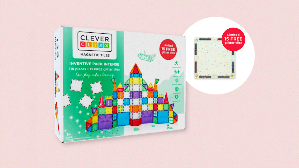 Cleverclixx - Inventive Pack Intense | 110 Stuks + 15 GRATIS glitter tegels
