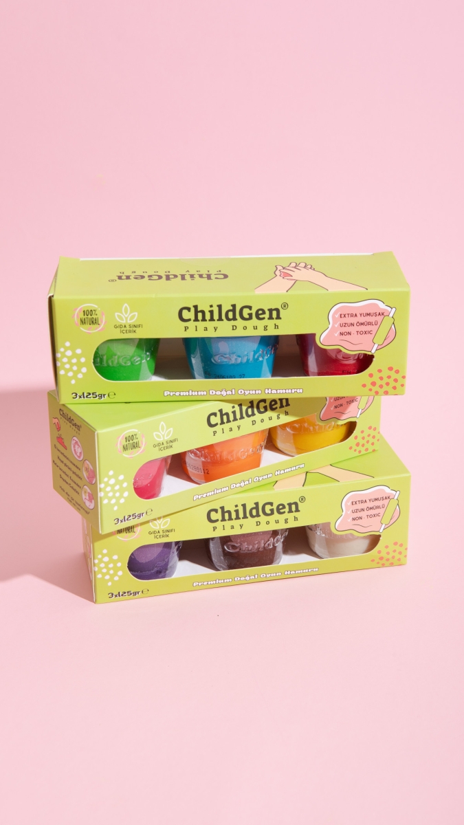 Childgen - Boetseerklei - 3 stuks - Groen/Blauw/Rood