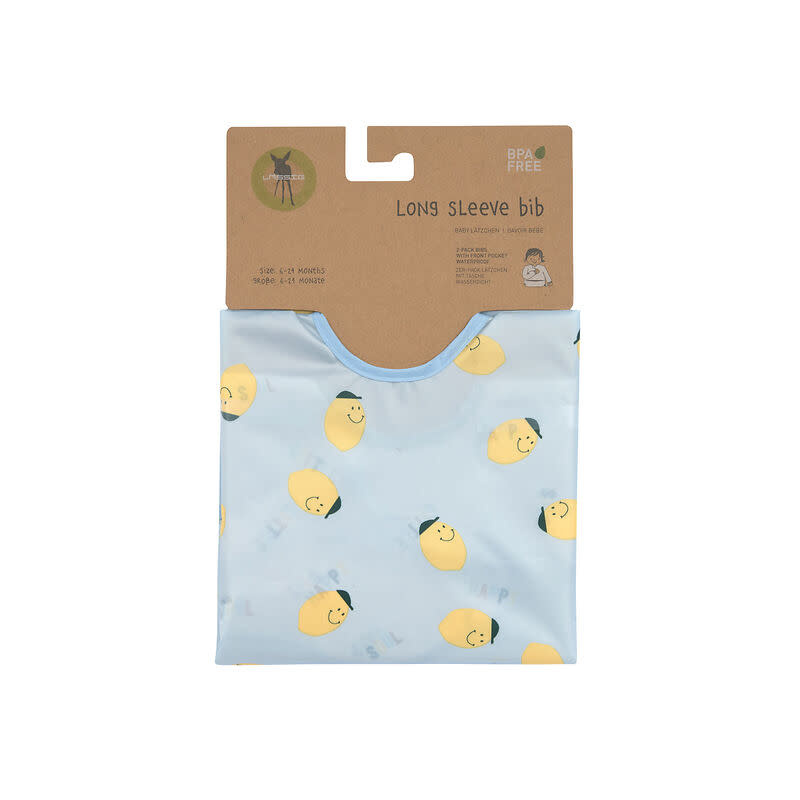 Lässig - Long Sleeve Bib 2 pcs Happy Fruits Lemon